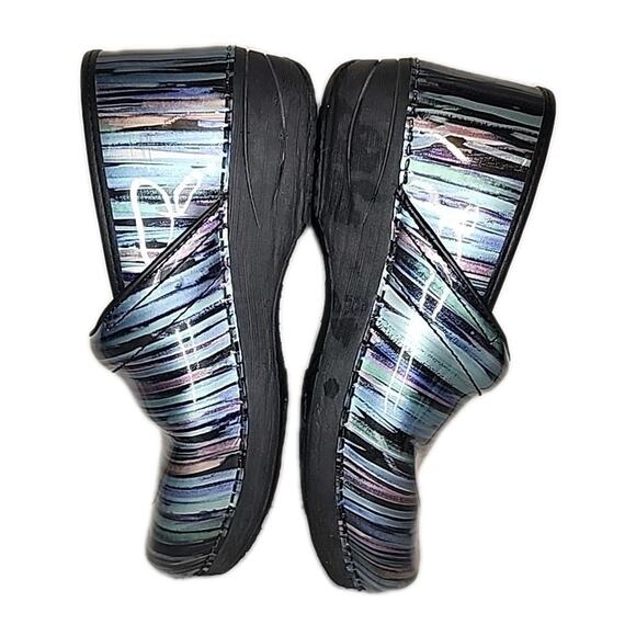 Dansko XP 2.0 Nurse Shoes | Teal Striped Patent Comfort And Support Sz 41 READ - Picture 7 of 13
